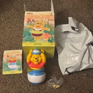 Miniso Winnie the Pooh blind box Toy - Red, Yellow, and Blue